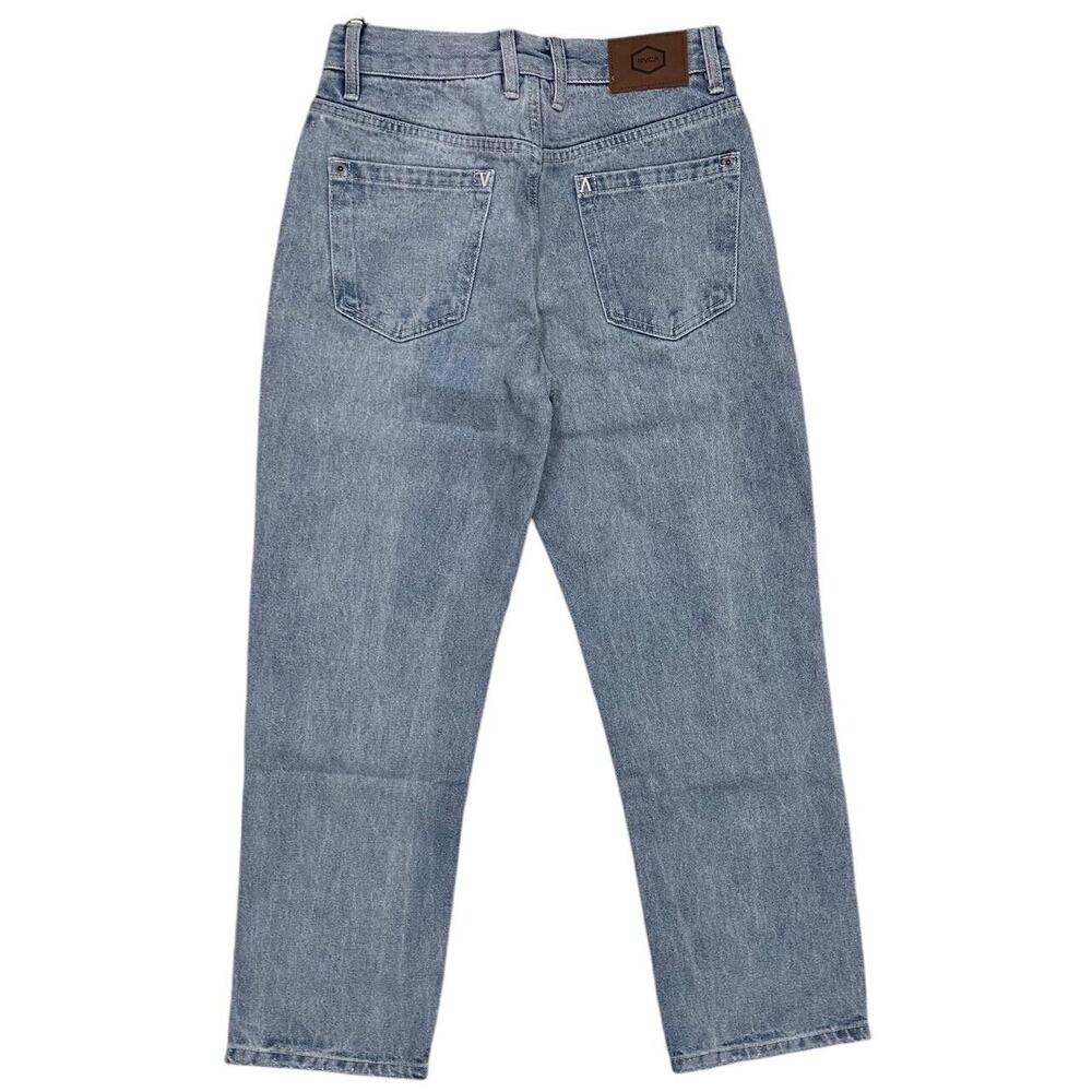 RVCA Men's Straight Jeans in Light Blue Wash - Picture 2 of 5